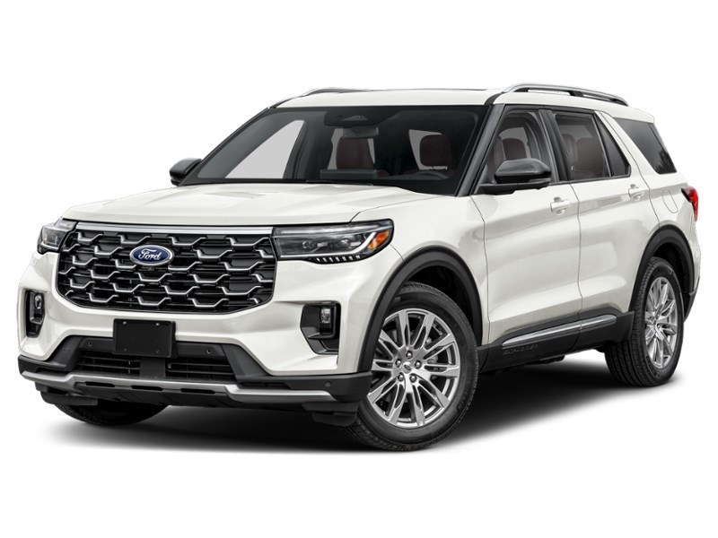 2026 Ford Explorer Platinum 4WD Star White Metallic Tri-Coat  Shot 1