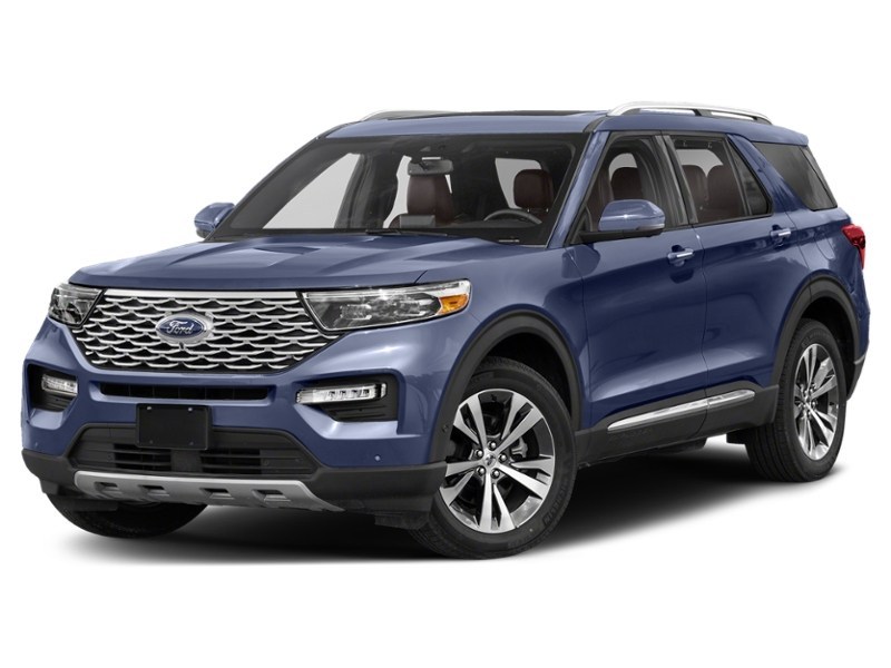 2021 Ford Explorer Platinum 4WD Infinite Blue Metallic Tinted Clearcoat  Shot 4